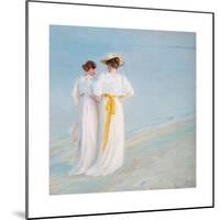 Summer Evening on the South Beach of Skagen-Michael Ancher-Mounted Premium Giclee Print