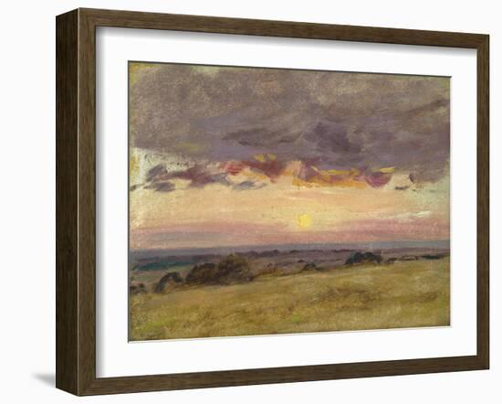 Summer Evening with Storm Clouds-John Constable-Framed Giclee Print