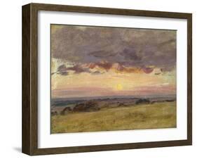 Summer Evening with Storm Clouds-John Constable-Framed Giclee Print