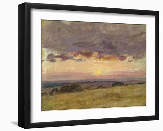 Summer Evening with Storm Clouds-John Constable-Framed Giclee Print