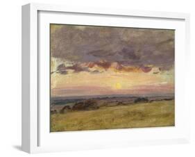Summer Evening with Storm Clouds-John Constable-Framed Giclee Print