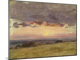 Summer Evening with Storm Clouds-John Constable-Mounted Giclee Print