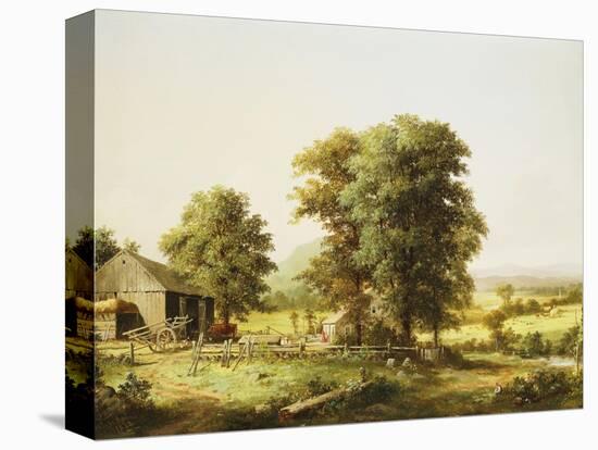 Summer Farm Scene, 1862-George Henry Durrie-Stretched Canvas