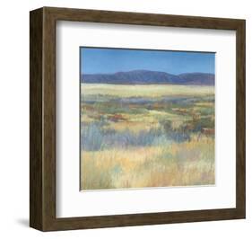Summer Fields with Mountains-Jeannie Sellmer-Framed Art Print