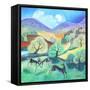 Summer Fieldsacrylics-Lisa Graa Jensen-Framed Stretched Canvas