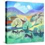 Summer Fieldsacrylics-Lisa Graa Jensen-Stretched Canvas