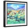 Summer Fieldsacrylics-Lisa Graa Jensen-Framed Giclee Print