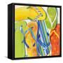 Summer Flip Flops-Mary Escobedo-Framed Stretched Canvas