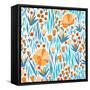 Summer Flower Pattern-Maria_Galybina-Framed Stretched Canvas