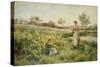 Summer Flowers. 1903-Alfred Glendening-Stretched Canvas