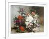 Summer Flowers Arranged in a Basket-Eugene Henri Cauchois-Framed Giclee Print