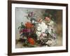 Summer Flowers Arranged in a Basket-Eugene Henri Cauchois-Framed Giclee Print