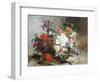 Summer Flowers Arranged in a Basket-Eugene Henri Cauchois-Framed Giclee Print