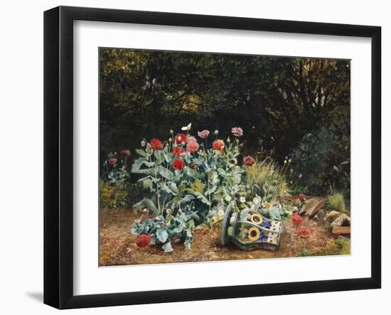 Summer Flowers in a Quiet Corner of a Garden, 1882-David Bates-Framed Giclee Print