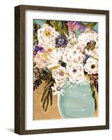 Summer Flowers in a Vase I-Karen Fields-Framed Art Print