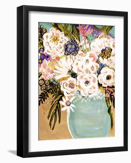 Summer Flowers in a Vase I-Karen Fields-Framed Art Print