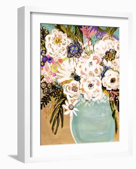 Summer Flowers in a Vase I-Karen Fields-Framed Art Print