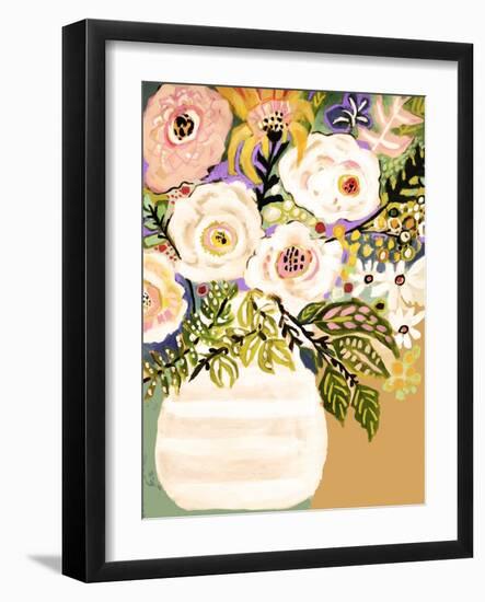 Summer Flowers in a Vase II-Karen Fields-Framed Art Print