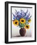 Summer Flowers in Brown Jug-Christopher Ryland-Framed Giclee Print