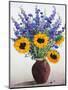 Summer Flowers in Brown Jug-Christopher Ryland-Mounted Giclee Print