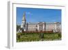 Summer flowers in front of Buckingham Palace in London, United Kingdom.-Michele Niles-Framed Photographic Print