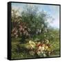 Summer Flowers on the River Bank-Jean Capeinick-Framed Stretched Canvas