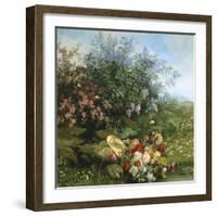 Summer Flowers on the River Bank-Jean Capeinick-Framed Giclee Print