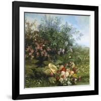 Summer Flowers on the River Bank-Jean Capeinick-Framed Giclee Print