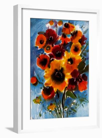 Summer Flowers-Franz Aumueller-Framed Art Print