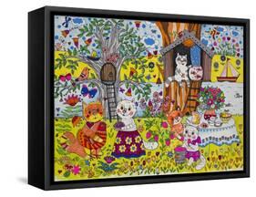 Summer for Cats-Oxana Zaika-Framed Stretched Canvas