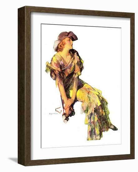 "Summer Frock,"August 3, 1935-Guy Hoff-Framed Giclee Print