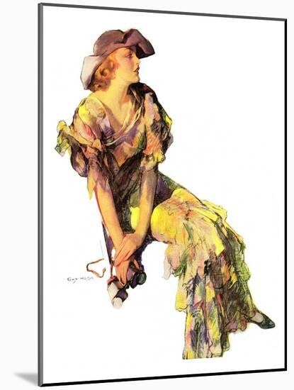 "Summer Frock,"August 3, 1935-Guy Hoff-Mounted Giclee Print