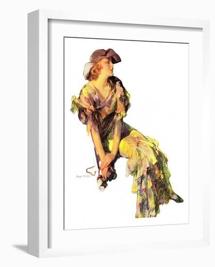 "Summer Frock,"August 3, 1935-Guy Hoff-Framed Premium Giclee Print