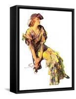 "Summer Frock,"August 3, 1935-Guy Hoff-Framed Stretched Canvas