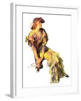 "Summer Frock,"August 3, 1935-Guy Hoff-Framed Giclee Print