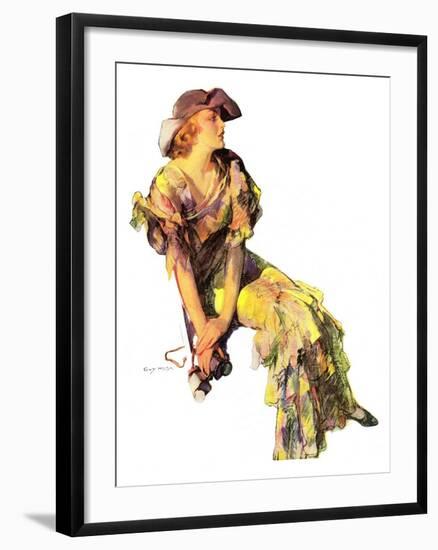 "Summer Frock,"August 3, 1935-Guy Hoff-Framed Giclee Print