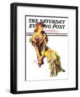 "Summer Frock," Saturday Evening Post Cover, August 3, 1935-Guy Hoff-Framed Giclee Print