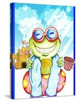 Summer Froggy-Valarie Wade-Stretched Canvas
