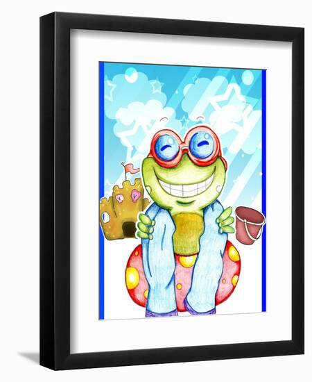 Summer Froggy-Valarie Wade-Framed Premium Giclee Print