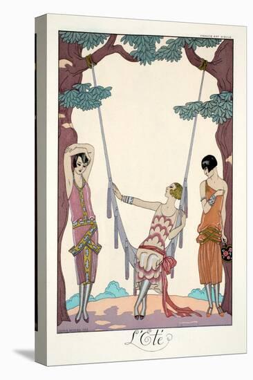 Summer, from 'Falbalas and Fanfreluches, Almanach des Modes Présentes, Passées et Futures', 1926-Georges Barbier-Stretched Canvas