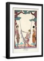 Summer, from 'Falbalas and Fanfreluches, Almanach des Modes Présentes, Passées et Futures', 1926-Georges Barbier-Framed Giclee Print