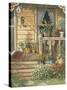 Summer Front Porch-Janet Kruskamp-Stretched Canvas