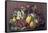 Summer Fruit-Currier & Ives-Framed Stretched Canvas