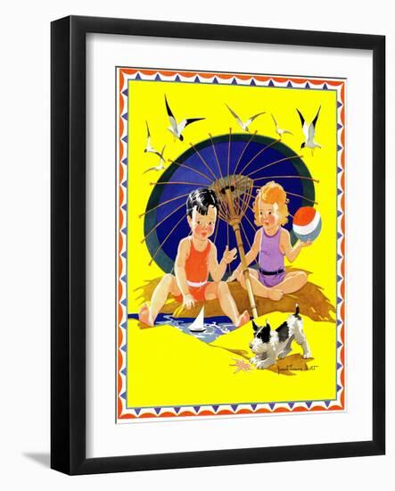 Summer Fun - Child Life-Janet Laura Scott-Framed Giclee Print