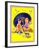 Summer Fun - Child Life-Janet Laura Scott-Framed Giclee Print