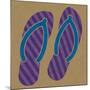 Summer Fun: Flip Flops-BG^Studio-Mounted Art Print