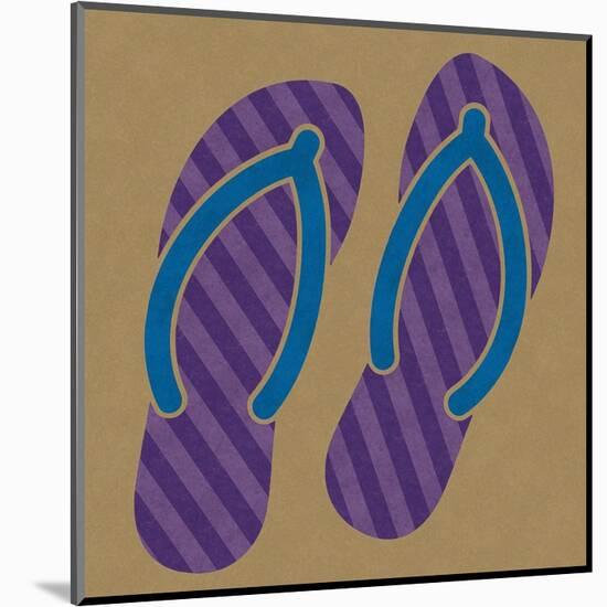 Summer Fun: Flip Flops-BG^Studio-Mounted Art Print