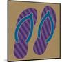 Summer Fun: Flip Flops-BG^Studio-Mounted Art Print