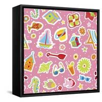 Summer Fun II-Julie Goonan-Framed Stretched Canvas