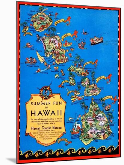 Summer Fun In Hawaii-Ruth Taylor White-Mounted Art Print